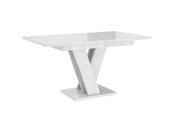 MASIV - Étkezőasztal - magasfényű fehér 