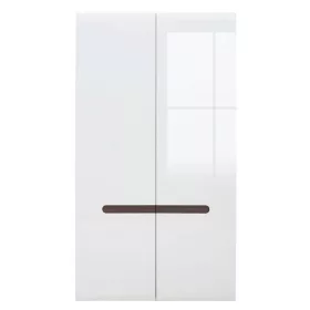 AZTECA TRIO - SZF2D/19/11-szekrény , fehér/fehér fényes