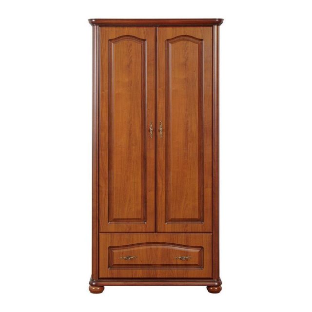 BRW NATALIA 2-ajtós 1-fiókos, ruhásszekrény - tavaszi cseresznye