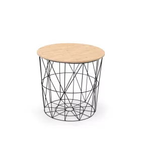 MARIFFA - Tárolós dohányzóasztal (fekete/natúr)