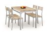 MALCOLM - Étkezőgarnitúra (asztal+4 szék) sonoma tölgy