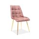 CHIC Velvet - Szék (arany/Antik rózsaszín)