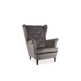 Lady Velvet fotel Bluvel 14 szürke/wenge