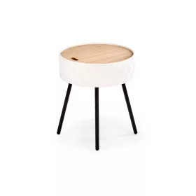 AURA - Tárolós kisasztal (fehér)