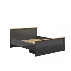 BRW HESEN - Ágykeret (160x200) - grafit/artisan tölgy