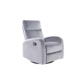   OLIMP - Relax fotel ringatófunkcióval (Velvet Bluvel 14 szürke)