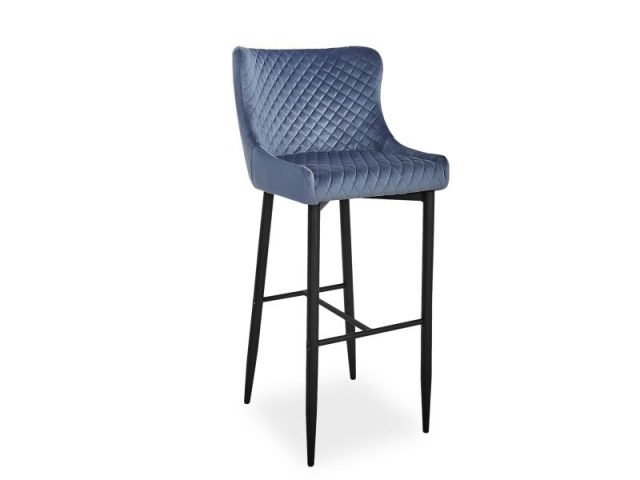 COLIN H-1 Velvet - Bárszék (szürke)