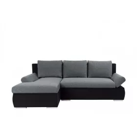Fame Lux 2DL balos sarokkanapé - szürke/fekete