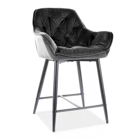 CHERRY H-2 Velvet - Bárszék (Fekete)