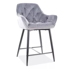 CHERRY H-2 Velvet - Bárszék (Szürke)