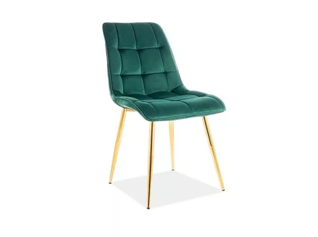 CHIC Velvet Szék (arany/Sötétzöld)