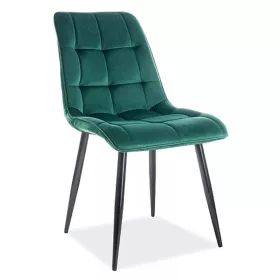 CHIC Velvet Szék (fekete/Sötétzöld)