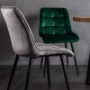 CHIC Velvet Szék (fekete/Sötétzöld)