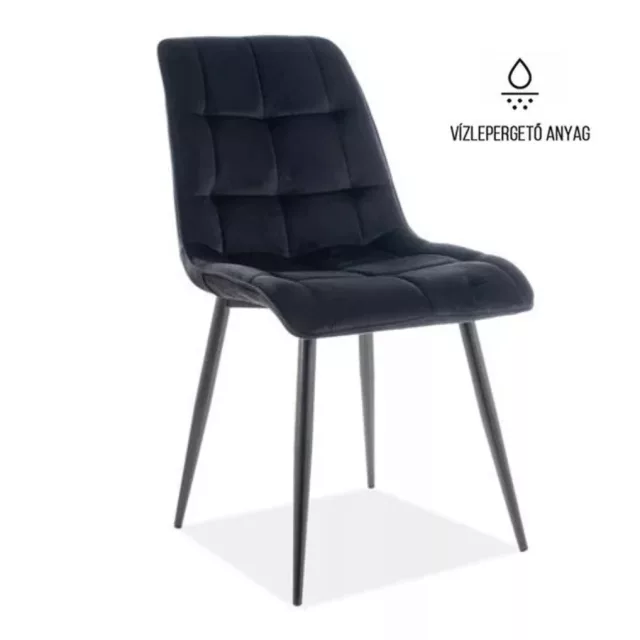CHIC Matt Velvet Szék (fekete/Fekete) - vízlepergetős anyag