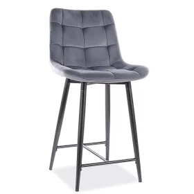 CHIC H-2 Velvet Bárszék (Szürke)