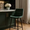 CHIC H-2 Velvet Bárszék (Sötétzöld)