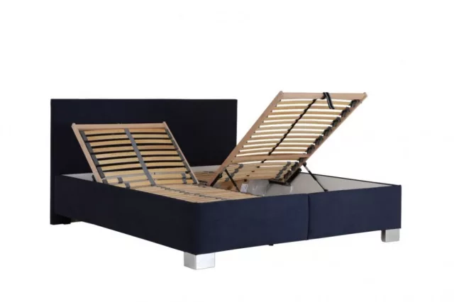 Reflex 160 Boxspring franciaágy (ágyráccsal) - kék