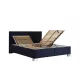 Reflex 160 Boxspring franciaágy (ágyráccsal) - kék