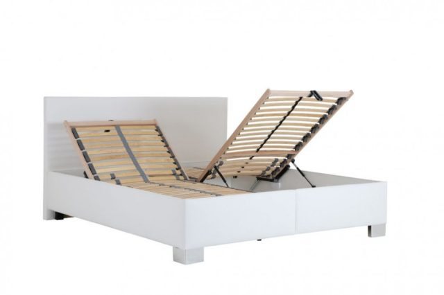 Reflex 180 Boxspring franciaágy (ágyráccsal) - fehér