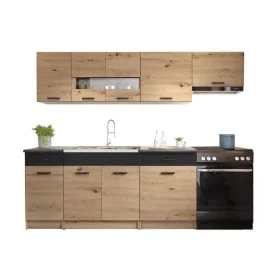 ALINA 240 - Konyhablokk (artisan tölgy/fekete)