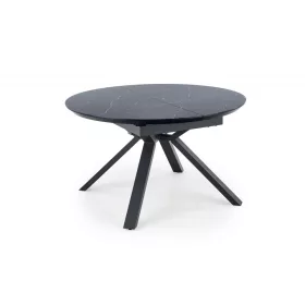  VERTIGO - Bővíthető étkezőasztal (130-180 cm) - fekete márvány minta / fekete