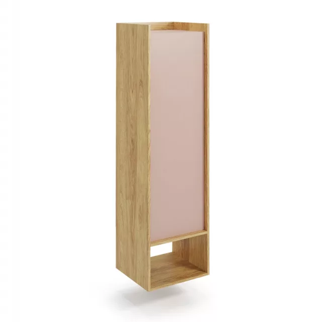 MOBIUS 1D - Polcos szekrény (Hikoridió/antik rózsaszín)
