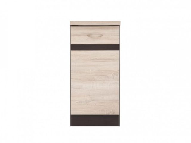 JUNONA LINE - D1D/40/82_P - Alsószekrény elem, jobbos (Sonoma tölgy/wenge)