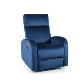   OLIMP - Relax fotel ringatófunkcióval (Velvet Bluvel 86 sötétkék)