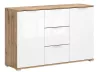 BRW ZELE - Komód (wotan tölgy/fényes fehér) KOM2D3S