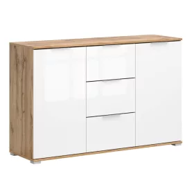 BRW ZELE - Komód (wotan tölgy/fényes fehér) KOM2D3S