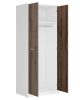 BRW NEPO PLUS ruhásszekrény - fehér/monastery tölgy (SZF2D)