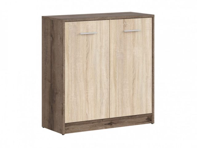 BRW NEPO PLUS két ajtós komód - monastery tölgy/sonoma tölgy (KOM2D)