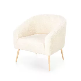 GRIFON 2 - Fotel (krém bouclé/natúr)