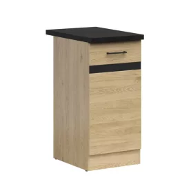   JUNONA LINE - D1D/40/82_P - Alsószekrény elem munkalappal, jobbos (bernstein tölgy/wenge)