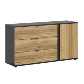   BRW LUEN (KOM1D3S) komód - tegola tölgy/mauvella tölgy/fekete