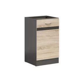   JUNONA LINE - D1D/50/82_L - Alsószekrény elem, balos (Sonoma tölgy/wenge)
