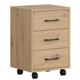   SPACE OFFICE 3 fiókos irodai konténer (KTN3S) - artisan tölgy