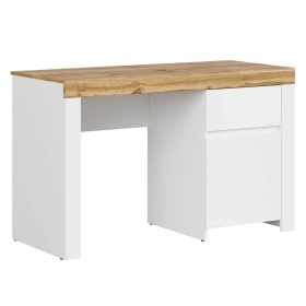   BRW HOLTEN íróasztal - BIU1D1S - fehér/wotan tölgy/fehér fényes