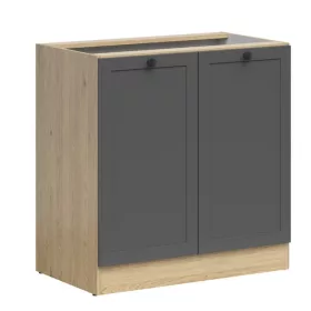   JUNONA LINE - D2D/80/82 - Alsószekrény elem (bernstein tölgy/grafit)