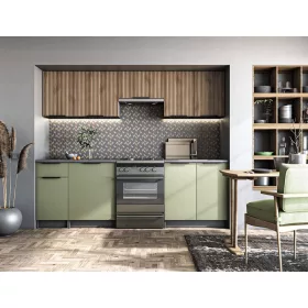 KSENIA 240 konyhablokk - pisztácia/dió/antracit