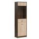 BRW NEPO PLUS magas álló vitrin - nemes tölgy/sonoma tölgy (REG1D1W)