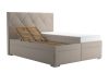 GELA boxspring ágy - 160 x 200 cm - krém 