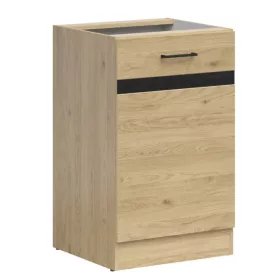   JUNONA LINE - D1D/50/82_P - Alsószekrény elem, jobbos (bernstein tölgy/wenge)