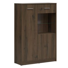 BRW NEPO PLUS vitrines szekrény - nemes tölgy (REG1D1W/90)