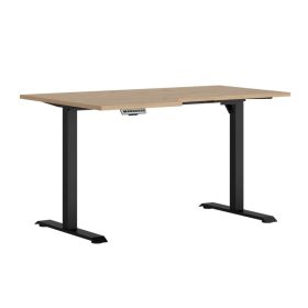  SPACE OFFICE állítható magasságú sarok íróasztal balos (BIU/140/90/B/L) - artisan tölgy