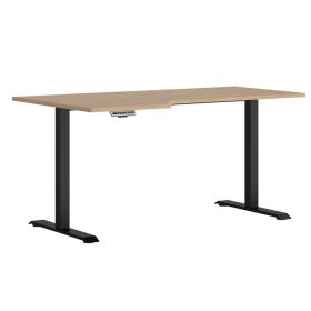   SPACE OFFICE állítható magasságú sarok íróasztal (BIU/160/90/B/L) - artisan tölgy