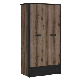 BRW KASSEL gardróbszekrény - kolostor tölgy/fekete tölgy