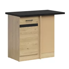   JUNONA LINE - DNW/100/82_P - Alsó sarokelem, jobbos, munkalappal (bernstein tölgy/wenge/fekete-arany)