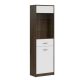 BRW NEPO PLUS magas álló vitrin - nemes tölgy/fehér (REG1D1W)