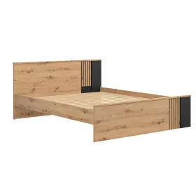 BRW VABRES ágykeret - 160 x 200 - artisan tölgy/fekete